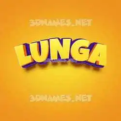 lunga in Orange Toon style - 3D name wallpaper