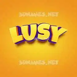 lusy in Orange Toon style - 3D name wallpaper