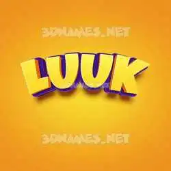 luuk in Orange Toon style - 3D name wallpaper