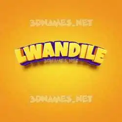 lwandile in Orange Toon style - 3D name wallpaper