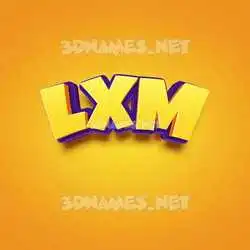 lxm in Orange Toon style - 3D name wallpaper
