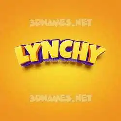lynchy in Orange Toon style - 3D name wallpaper