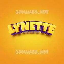 lynette in Orange Toon style - 3D name wallpaper