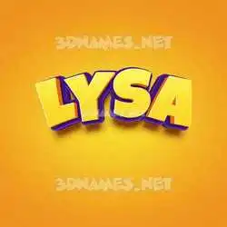 lysa in Orange Toon style - 3D name wallpaper