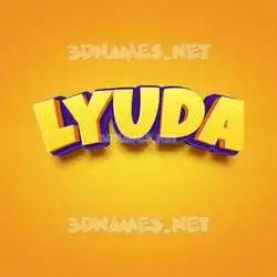 lyuda in Orange Toon style - 3D name wallpaper
