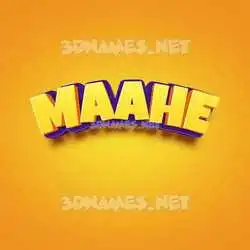 maahe in Orange Toon style - 3D name wallpaper