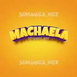 machaela in Orange Toon style - 3D name wallpaper