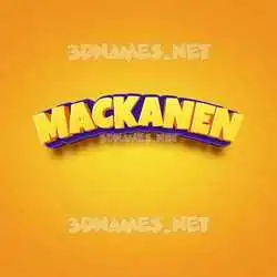 mackanen in Orange Toon style - 3D name wallpaper
