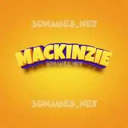 mackinzie in Orange Toon style - 3D name wallpaper