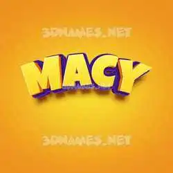 macy in Orange Toon style - 3D name wallpaper