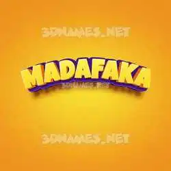 madafaka in Orange Toon style - 3D name wallpaper