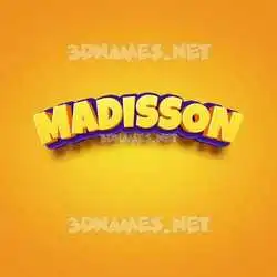 madisson in Orange Toon style - 3D name wallpaper