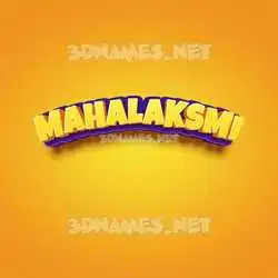 mahalaksmi in Orange Toon style - 3D name wallpaper