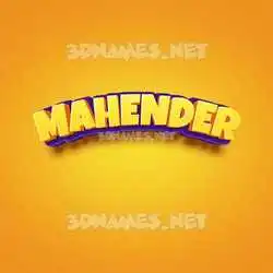 mahender in Orange Toon style - 3D name wallpaper