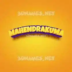 mahendrakuma in Orange Toon style - 3D name wallpaper