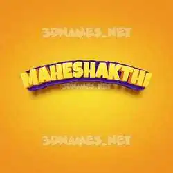 maheshakthi in Orange Toon style - 3D name wallpaper