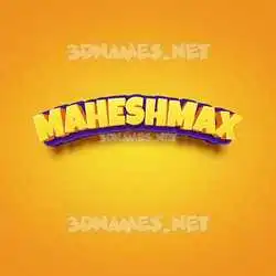 maheshmax in Orange Toon style - 3D name wallpaper