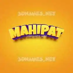 mahipat in Orange Toon style - 3D name wallpaper