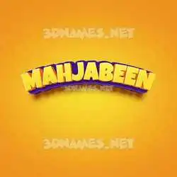 mahjabeen in Orange Toon style - 3D name wallpaper