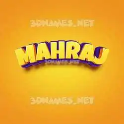 mahraj in Orange Toon style - 3D name wallpaper