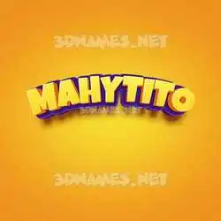 mahytito in Orange Toon style - 3D name wallpaper