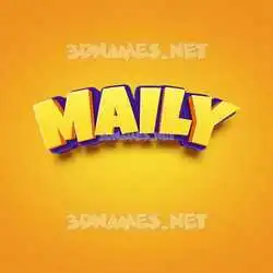 maily in Orange Toon style - 3D name wallpaper