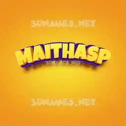 maithasp in Orange Toon style - 3D name wallpaper