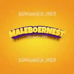 maleboernest in Orange Toon style - 3D name wallpaper