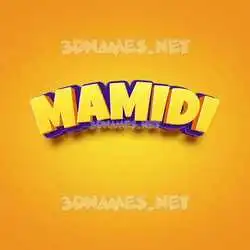 mamidi in Orange Toon style - 3D name wallpaper