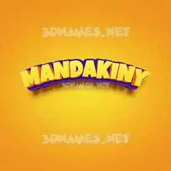 mandakiny in Orange Toon style - 3D name wallpaper