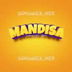 mandisa in Orange Toon style - 3D name wallpaper