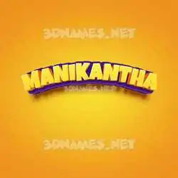 manikantha in Orange Toon style - 3D name wallpaper