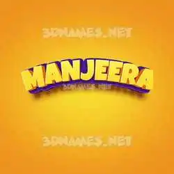 manjeera in Orange Toon style - 3D name wallpaper