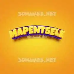 mapentsele in Orange Toon style - 3D name wallpaper