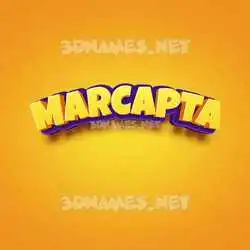 marcapta in Orange Toon style - 3D name wallpaper