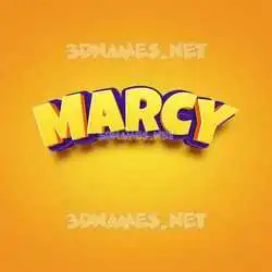 marcy in Orange Toon style - 3D name wallpaper