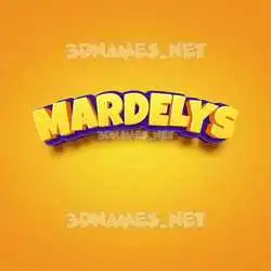 mardelys in Orange Toon style - 3D name wallpaper
