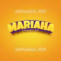 mariaha in Orange Toon style - 3D name wallpaper