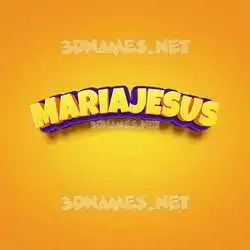 mariajesus in Orange Toon style - 3D name wallpaper
