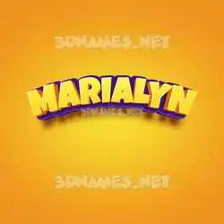 marialyn in Orange Toon style - 3D name wallpaper