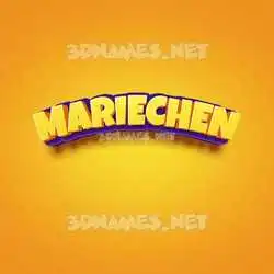 mariechen in Orange Toon style - 3D name wallpaper