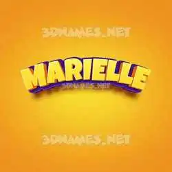 marielle in Orange Toon style - 3D name wallpaper