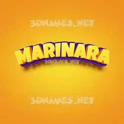 marinara in Orange Toon style - 3D name wallpaper