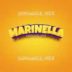 marinella in Orange Toon style - 3D name wallpaper