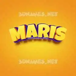 maris in Orange Toon style - 3D name wallpaper
