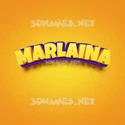marlaina in Orange Toon style - 3D name wallpaper