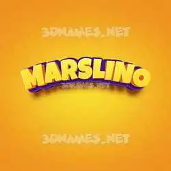 marslino in Orange Toon style - 3D name wallpaper