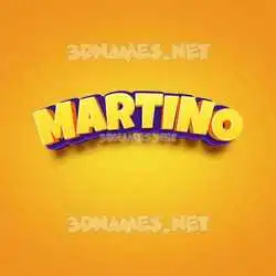 martino in Orange Toon style - 3D name wallpaper