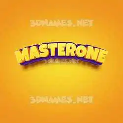 masterone in Orange Toon style - 3D name wallpaper