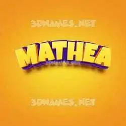mathea in Orange Toon style - 3D name wallpaper